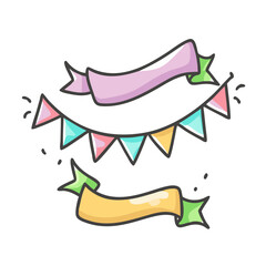 party banner icon, party banner vector illustration-simple illustration of party banner, perfect for party banner logos and icons