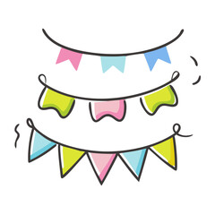 party banner icon, party banner vector illustration-simple illustration of party banner, perfect for party banner logos and icons