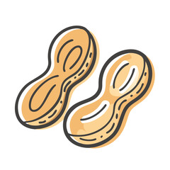 peanut icon, peanut vector illustration-simple illustration of peanut, perfect for peanut logos and icons