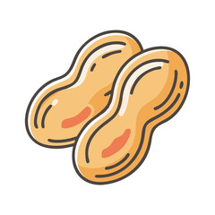peanut icon, peanut vector illustration-simple illustration of peanut, perfect for peanut logos and icons