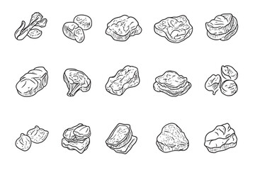 Mongolian Beef Minimal Food Illustration