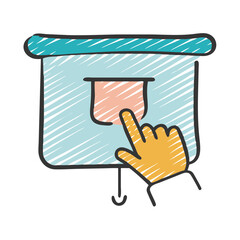 presentation pointer icon, presentation pointer vector illustration-simple illustration of presentation pointer, perfect for presentation pointer logos and icons