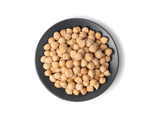 Chickpea, chick pea pile, dry Cicer arietinum fruits, raw Bengal gram legume, garbanzo beans