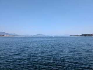 view of the sea from the boat