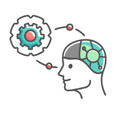 reinforcement learning icon, reinforcement learning vector illustration-simple illustration of reinforcement learning, perfect for reinforcement learning logos and icons