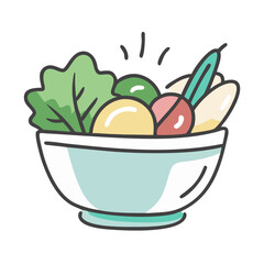 salad bowl icon, salad bowl vector illustration-simple illustration of salad bowl, perfect for salad bowl logos and icons
