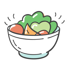 salad bowl icon, salad bowl vector illustration-simple illustration of salad bowl, perfect for salad bowl logos and icons