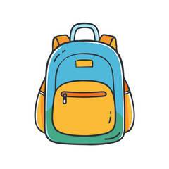 school bag icon, school bag vector illustration-simple illustration of school bag, perfect for school bag logos and icons