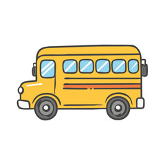 school bus icon, school bus vector illustration-simple illustration of school bus, perfect for school bus logos and icons