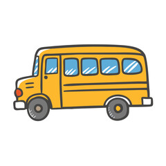school bus icon, school bus vector illustration-simple illustration of school bus, perfect for school bus logos and icons