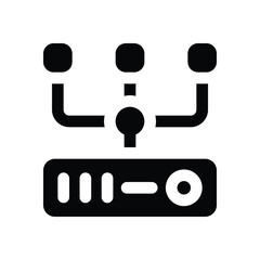 lan glyph icon. Strong and solid vector icon for websites, mobile interfaces, presentations, and visual branding. High quality and easy to edit.