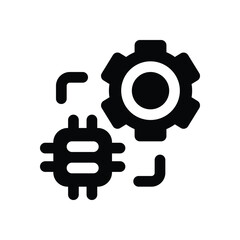 technology glyph icon. Strong and solid vector icon for websites, mobile interfaces, presentations, and visual branding. High quality and easy to edit.