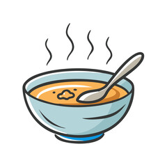 soup bowl icon, soup bowl vector illustration-simple illustration of soup bowl, perfect for soup bowl logos and icons