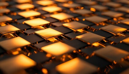 Obraz premium Golden grid pattern