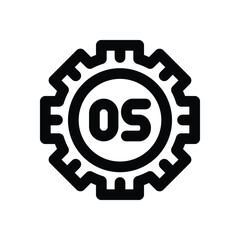 operating system line icon. Clean and minimalist vector icon for websites, mobile apps, presentations, and logos. Fully scalable and customizable for any project.
