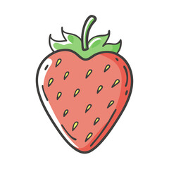 strawberry icon, strawberry vector illustration-simple illustration of strawberry, perfect for strawberry logos and icons