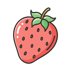 Obraz premium strawberry icon, strawberry vector illustration-simple illustration of strawberry, perfect for strawberry logos and icons
