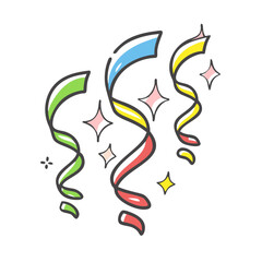 Obraz premium streamers icon, streamers vector illustration-simple illustration of streamers, perfect for streamers logos and icons