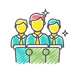 student council icon, student council vector illustration-simple illustration of student council, perfect for student council logos and icons