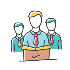 Obraz premium student council icon, student council vector illustration-simple illustration of student council, perfect for student council logos and icons