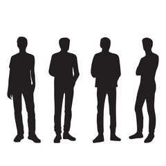Black White Business Man Women's Outline in Vector Art Office Man Woman Illustration