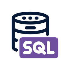 sql dual tone icon. Sleek and modern vector icon for websites, mobile apps, marketing materials, and corporate design. Fully scalable and ready to use.