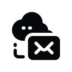 email  glyph icon. Strong and solid vector icon for websites, mobile interfaces, presentations, and visual branding. High quality and easy to edit.