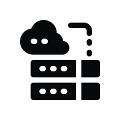 hosting  glyph icon. Strong and solid vector icon for websites, mobile interfaces, presentations, and visual branding. High quality and easy to edit.