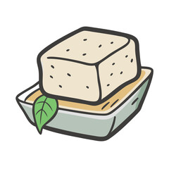 tofu icon, tofu vector illustration-simple illustration of tofu, perfect for tofu logos and icons