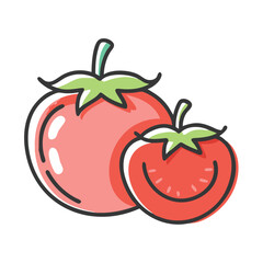 tomato icon, tomato vector illustration-simple illustration of tomato, perfect for tomato logos and icons