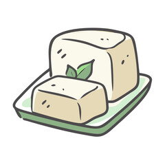 tofu icon, tofu vector illustration-simple illustration of tofu, perfect for tofu logos and icons