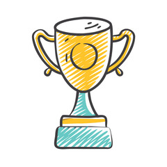 trophy icon, trophy vector illustration-simple illustration of trophy, perfect for trophy logos and icons
