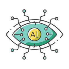 vision ai icon, vision ai vector illustration-simple illustration of vision ai, perfect for vision ai logos and icons