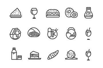 Fototapeta premium Nabulsi Cheese Icon Minimalist Style