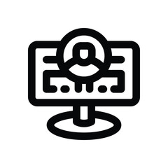 user line icon. Clean and minimalist vector icon for websites, mobile apps, presentations, and logos. Fully scalable and customizable for any project.