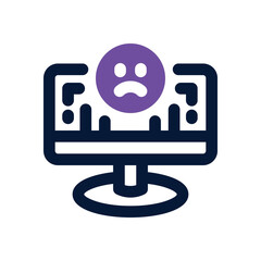 monitor dual tone icon. Sleek and modern vector icon for websites, mobile apps, marketing materials, and corporate design. Fully scalable and ready to use.