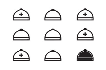 Nurse Cap Clean Line Drawing