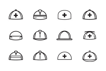 Nurse Cap Icon Minimalist Design