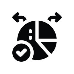 decision making glyph icon. Strong and solid vector icon for websites, mobile interfaces, presentations, and visual branding. High quality and easy to edit.