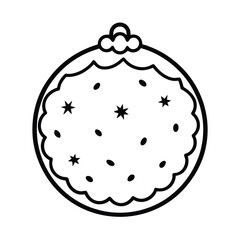 snowball christmas element on white background