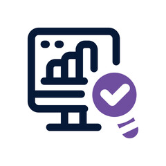 data monitoring dual tone icon. Sleek and modern vector icon for websites, mobile apps, marketing materials, and corporate design. Fully scalable and ready to use.