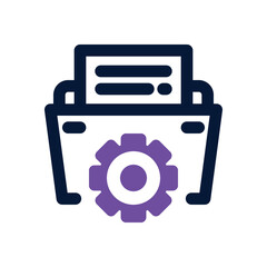 data management dual tone icon. Sleek and modern vector icon for websites, mobile apps, marketing materials, and corporate design. Fully scalable and ready to use.