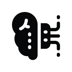 machine learning glyph icon. Strong and solid vector icon for websites, mobile interfaces, presentations, and visual branding. High quality and easy to edit.