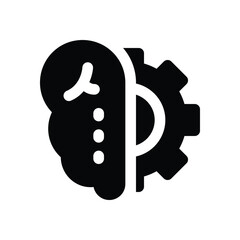 development intelligent glyph icon. Strong and solid vector icon for websites, mobile interfaces, presentations, and visual branding. High quality and easy to edit.