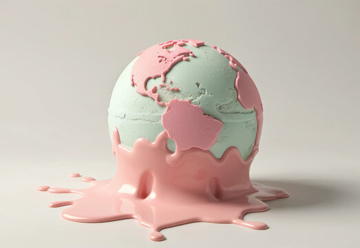 Melting Earth Ice Cream Concept