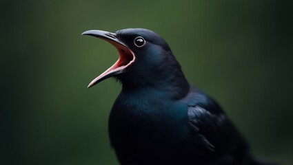 Close-up of a Vocal Bird in the Forest