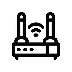 router line icon. Clean and minimalist vector icon for websites, mobile apps, presentations, and logos. Fully scalable and customizable for any project.