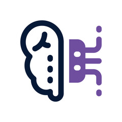 machine learning dual tone icon. Sleek and modern vector icon for websites, mobile apps, marketing materials, and corporate design. Fully scalable and ready to use.