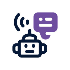 virtual assistant dual tone icon. Sleek and modern vector icon for websites, mobile apps, marketing materials, and corporate design. Fully scalable and ready to use.