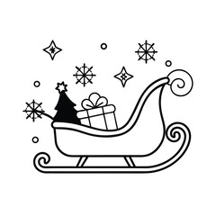 Christmas sleigh santa